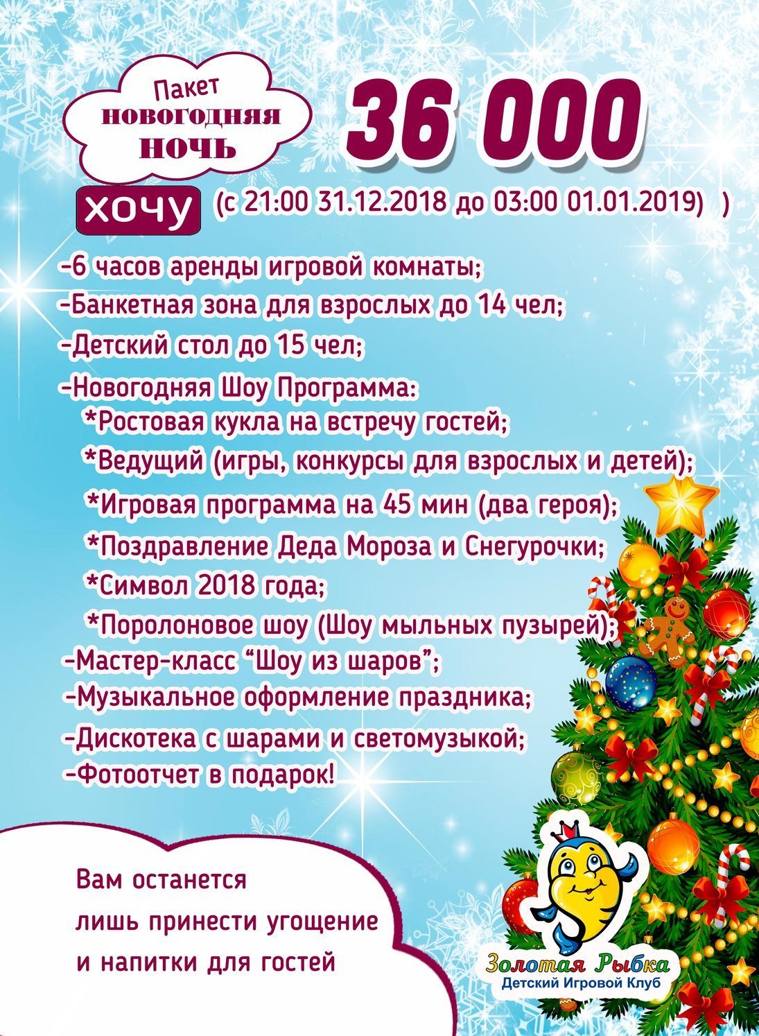 Пакет Новогодняя ночь