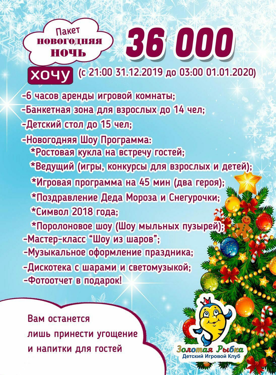 Пакет Новогодняя ночь